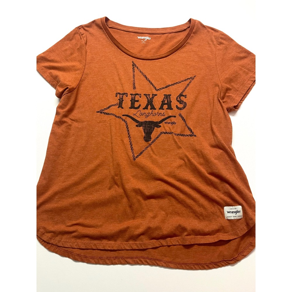 Wrangler University of Texas Austin Longhorns T-Shirt Burnt Orange XXL UT 0418